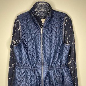 Chico’s Zenergy Size 0 (XS 4/6) Navy Blue Long Sleeve Top w/ Zip Up Vest